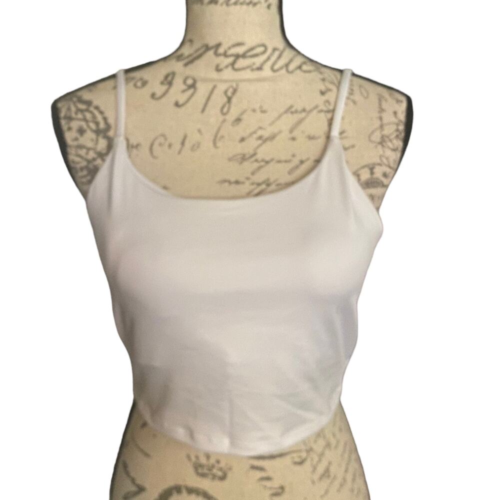 White Yoga Fitness Gym Tank Bra Size Large NEW